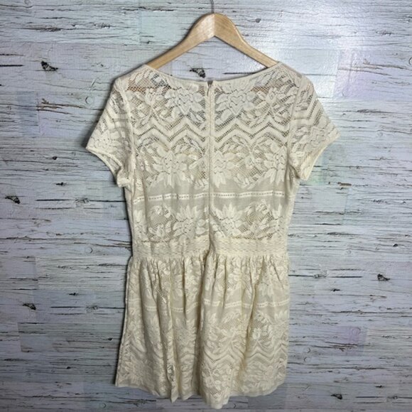 Elegant Cream Lace Dress - Picture 8 of 8